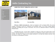 Tablet Screenshot of heflincontracting.com